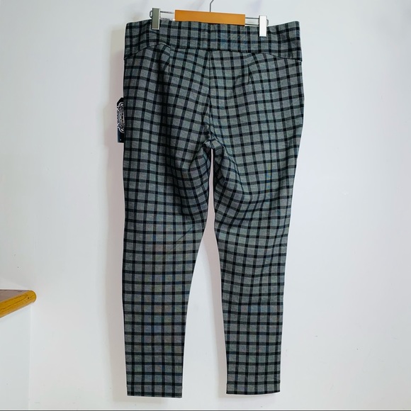 NEW Blossom Black & white checkered print Pull on skinny pants Plus Size 1X - Picture 8 of 10